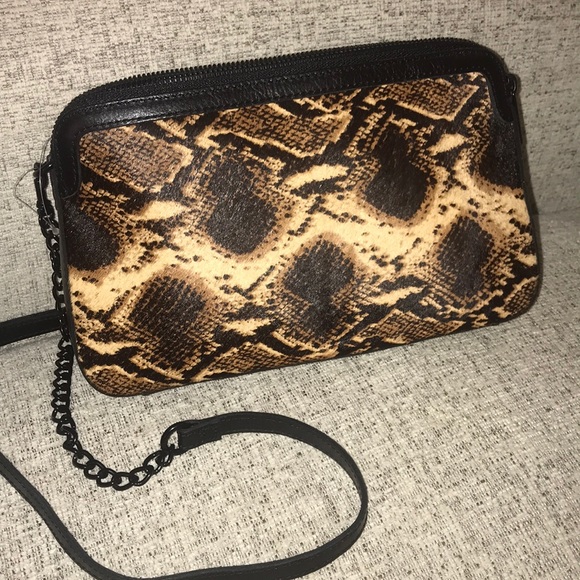 Patricia Nash calfhair python leather crossbody - Picture 3 of 8